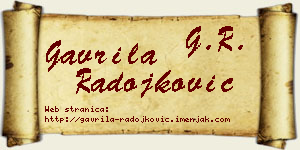 Gavrila Radojković vizit kartica